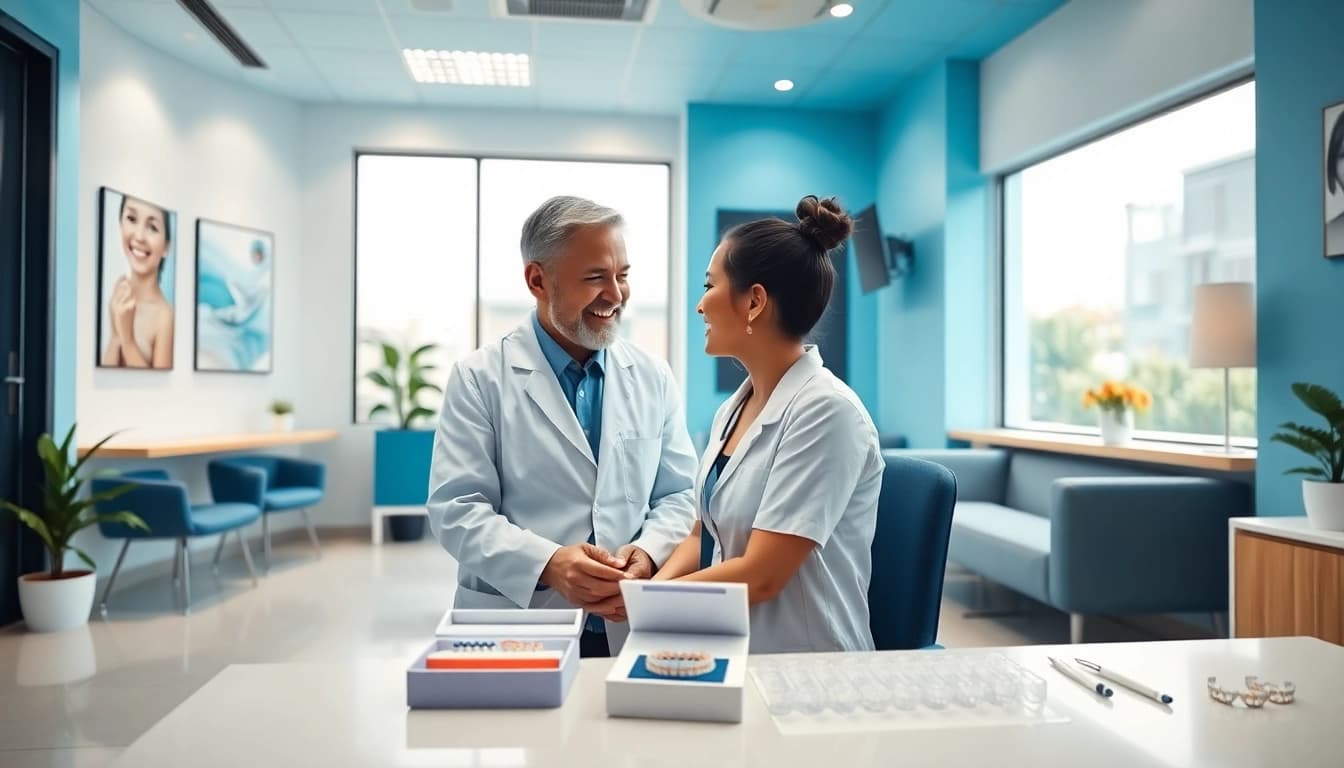 Orthodontic braces in Cheras consultation scene at a modern dental clinic.