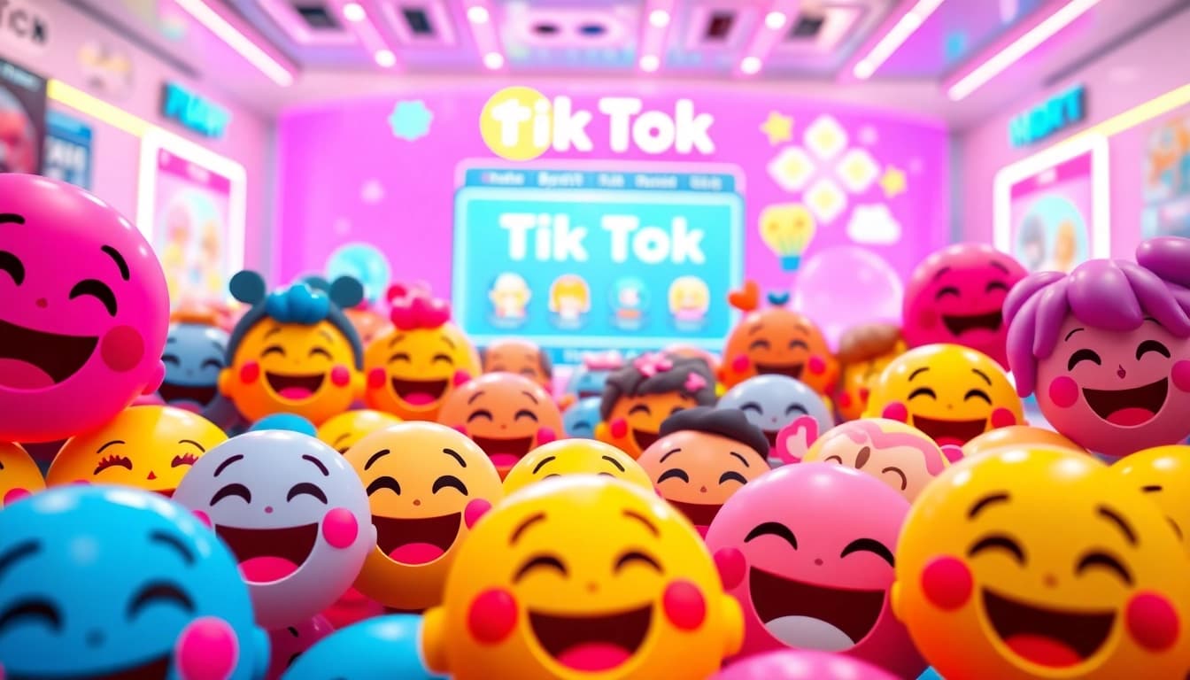 Engaging visual of TikTok emojis showcasing creative expressions and interactions.