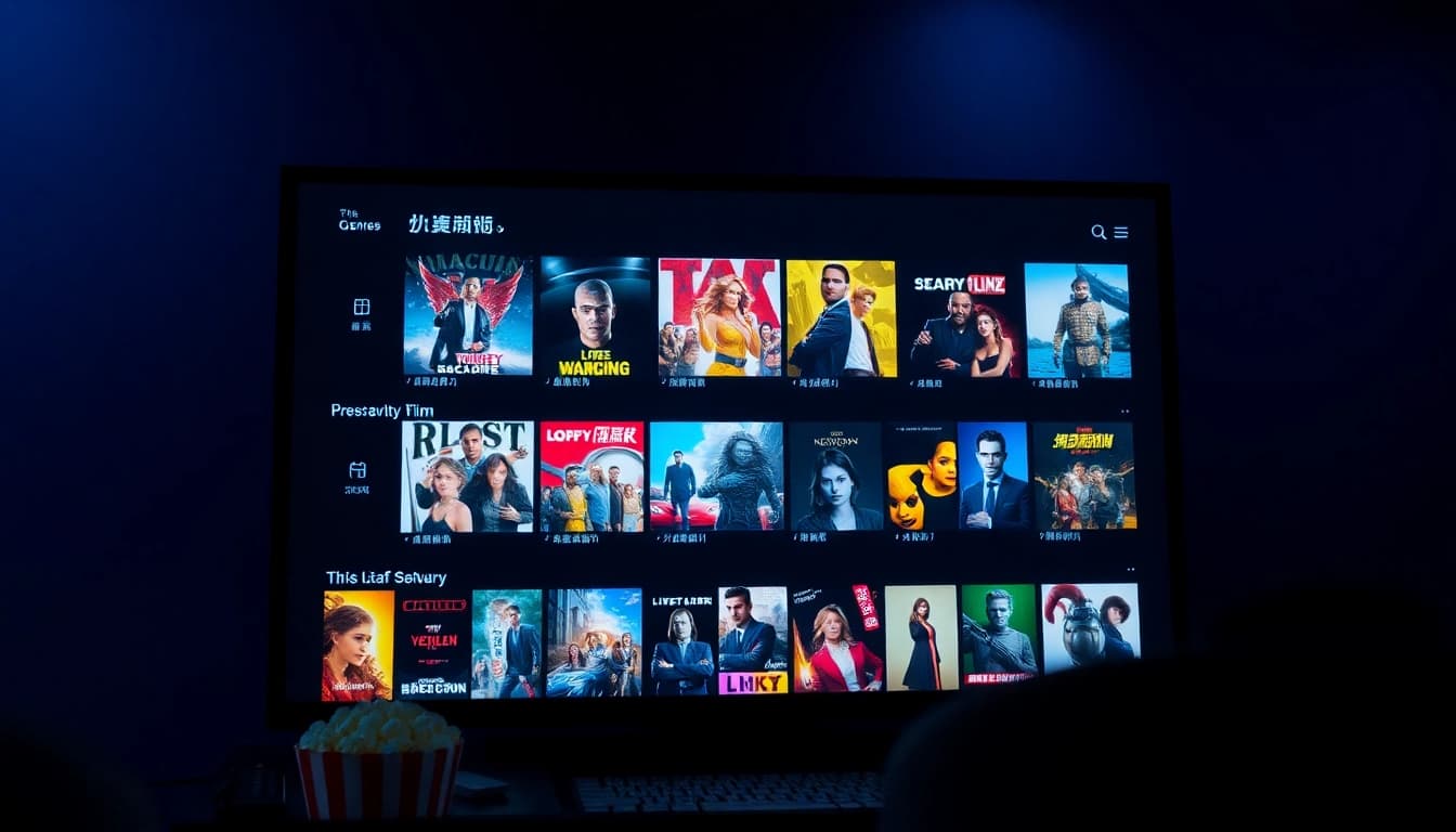 Engage with a dynamic streaming interface of หนังออนไลน์ displaying vibrant movie options.