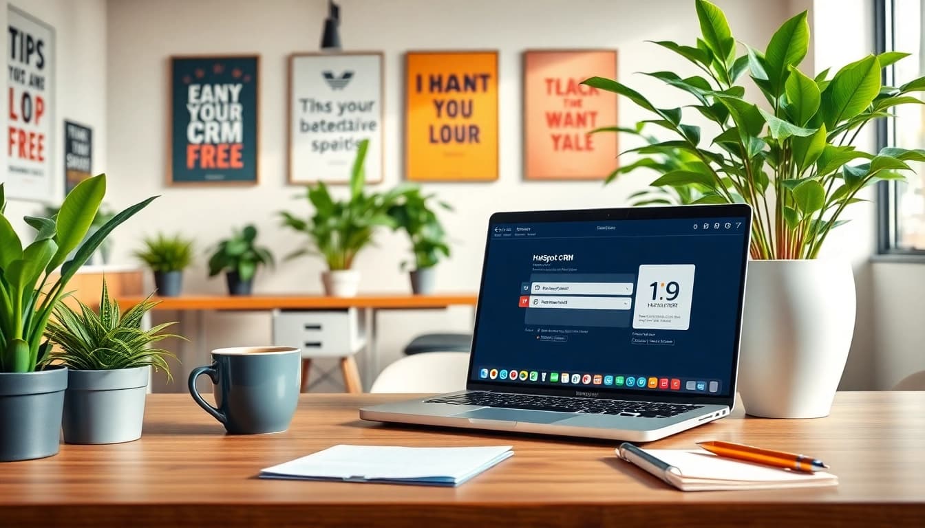 Utilizing the hubspot crm free in a productive workspace enhances organization and efficiency.