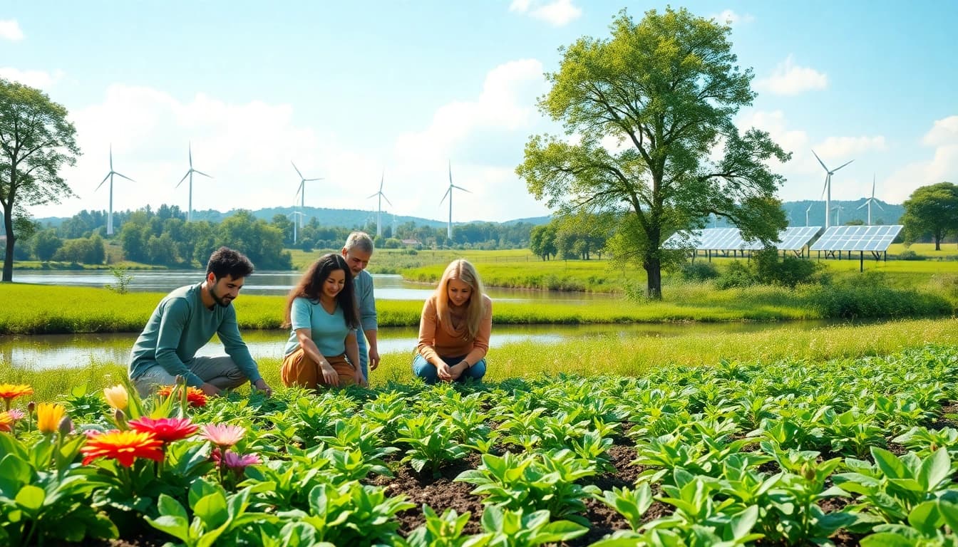 Showcasing sustainable living practices at https://www.unsustainablemagazine.com, this image features diverse individuals in nature.