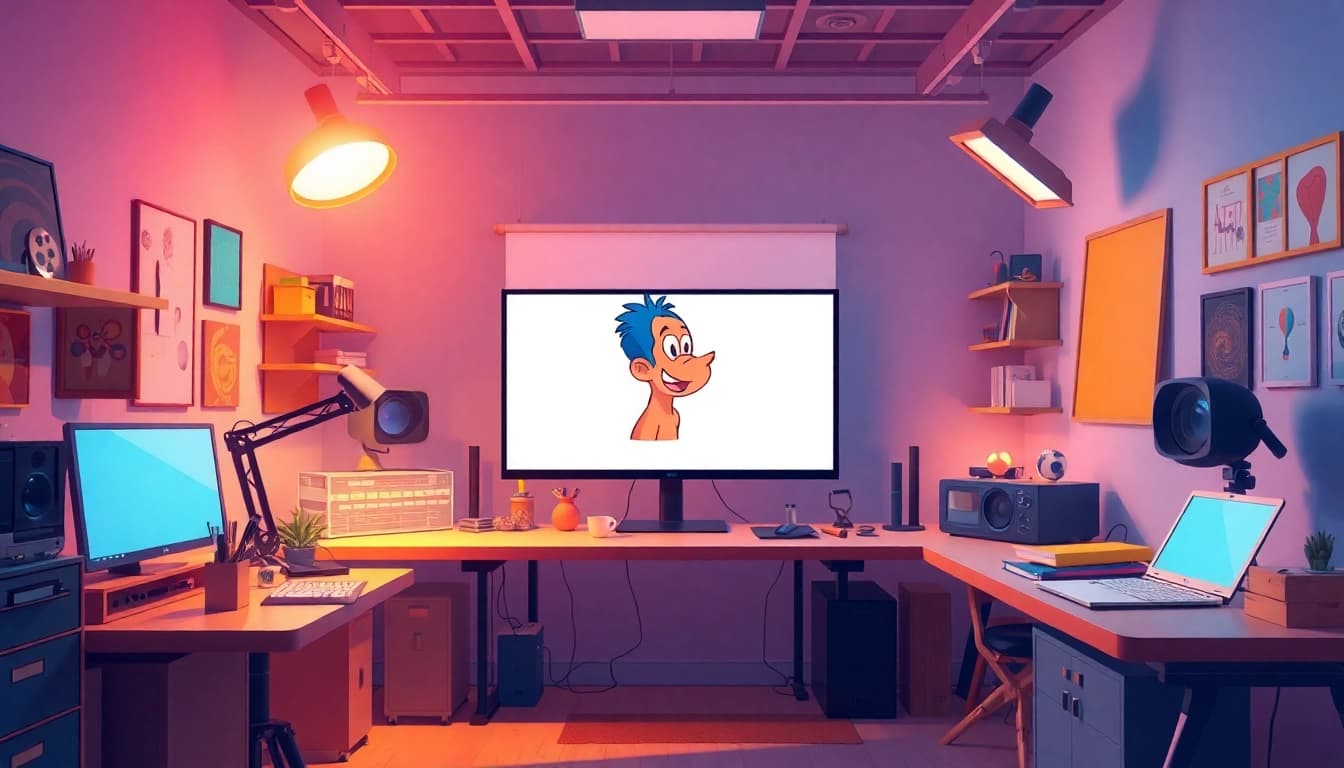 Erleben Sie die kreative Welt einer Animationsagentur mit inspirierenden Charakteren und Technologien.