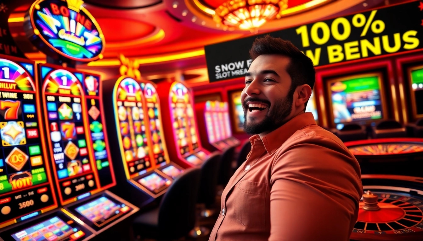 Rayakan kegembiraan kemenangan dengan bonus slot untuk anggota baru di kasino yang penuh warna