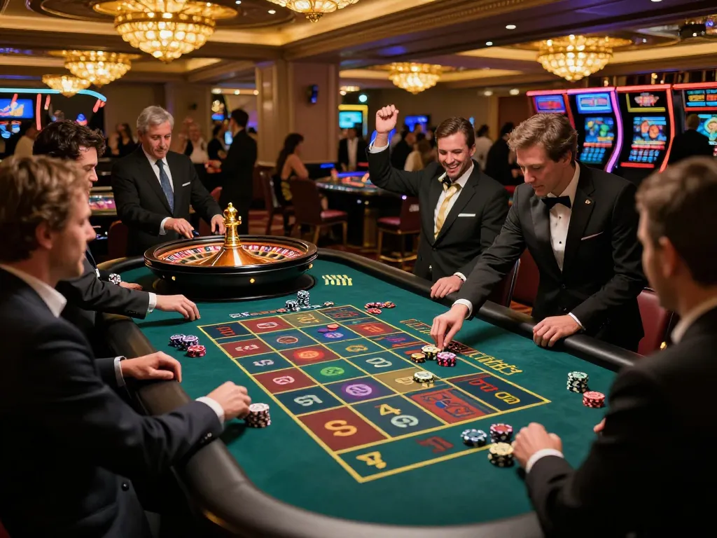 Witness the excitement of g28 as players place bets on a vibrant roulette table