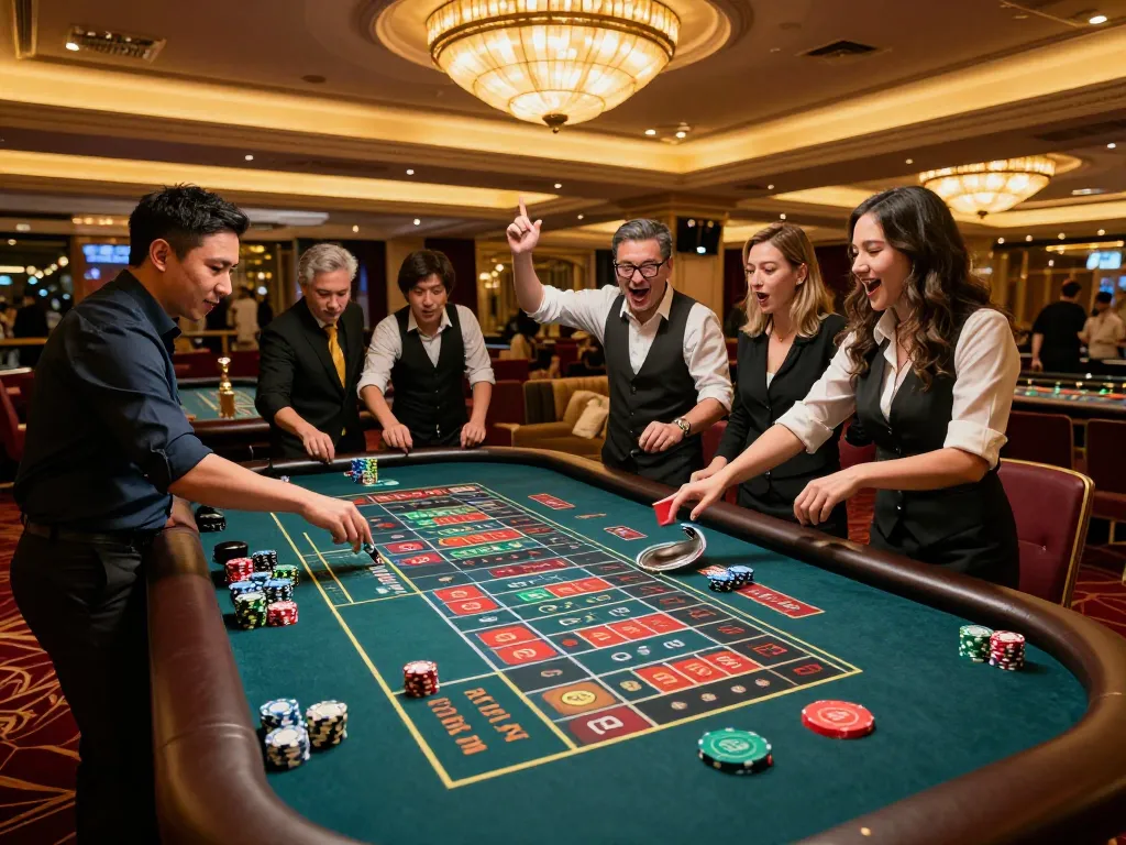 Experience the excitement of roulette action at 888VI casino with vibrant atmosphere