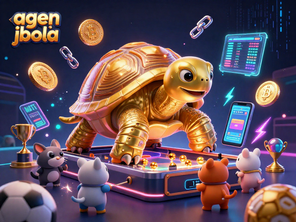 Taruhan di agen judi bola dengan Tortoise Emas yang menarik dan pelbagai elemen taruhan olahraga.