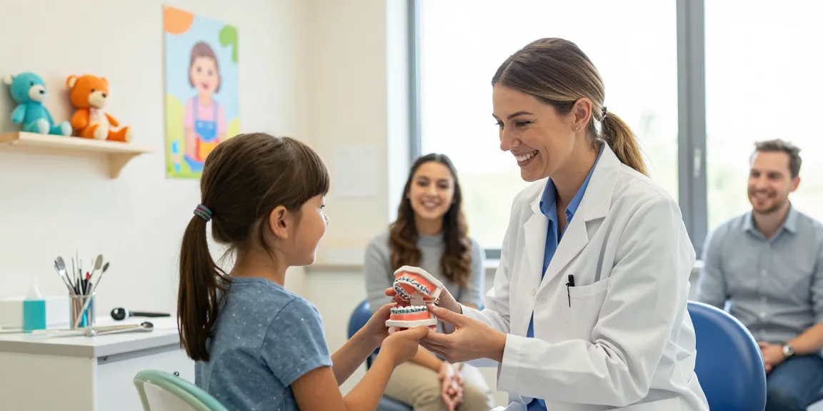 Children's orthodontist Hawthorn engaging with a child, promoting a welcoming dental experience.