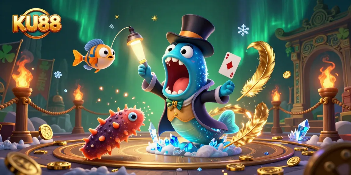 Engage in the thrilling magic of KU88 with captivating casino antics underwater.