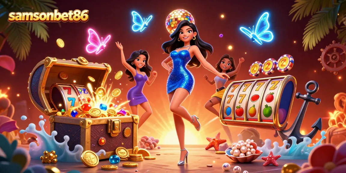 Engage with samsonbet86 while celebrating wins amid explosive casino elements and vibrant colors.