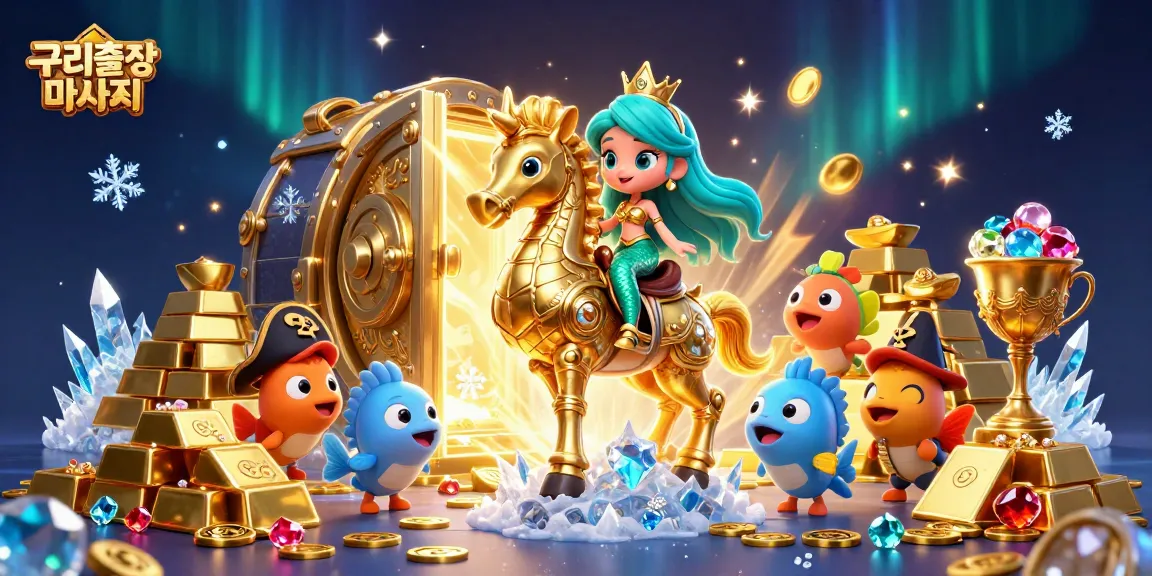 Experience the allure of 구리출장마사지 with mesmerizing 3D characters and casino treasures in a vibrant scene.