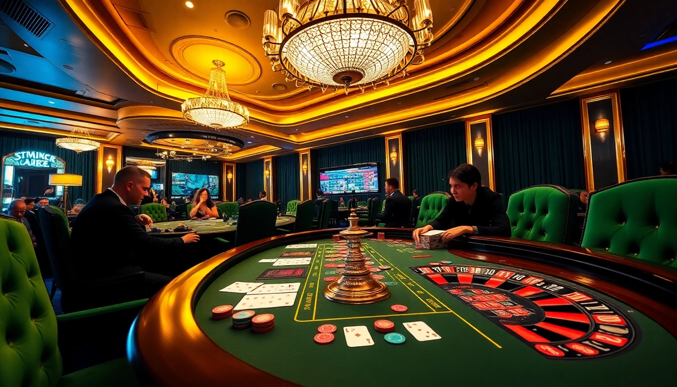 Experience a thrilling game at the SAOBET casino table, filled with colorful chips and cards.