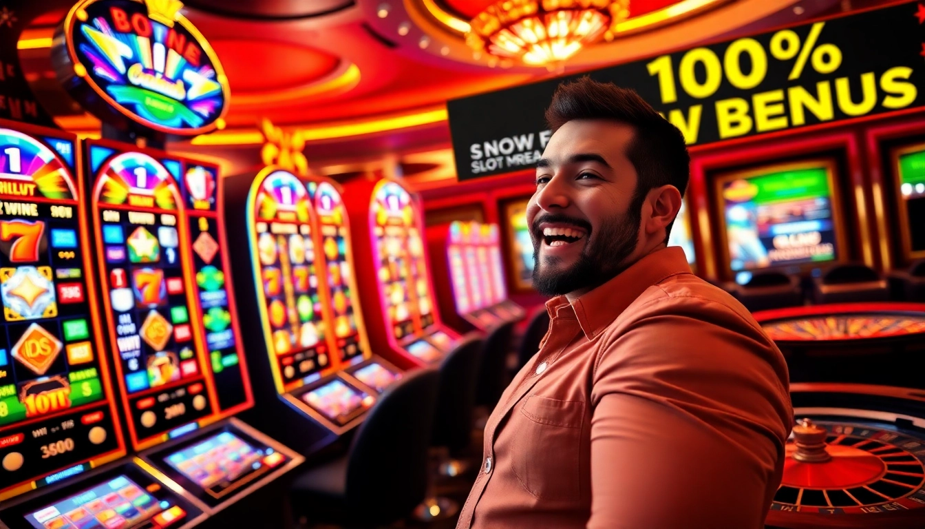 Rayakan kegembiraan kemenangan dengan bonus slot untuk anggota baru di kasino yang penuh warna