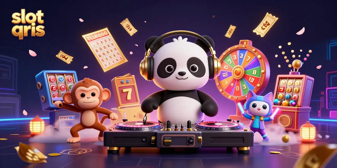 Experience thrilling gameplay with slot qris in a vibrant 3D illustration of lively casino characters.