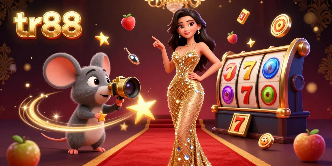 Engage with tr88's exciting promotions and slot games in a dazzling casino scene.