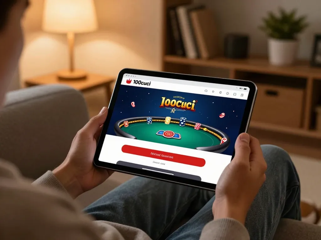 Akses log masuk aplikasi 100cuci pada tablet untuk pengalaman permainan dalam talian yang mendalam
