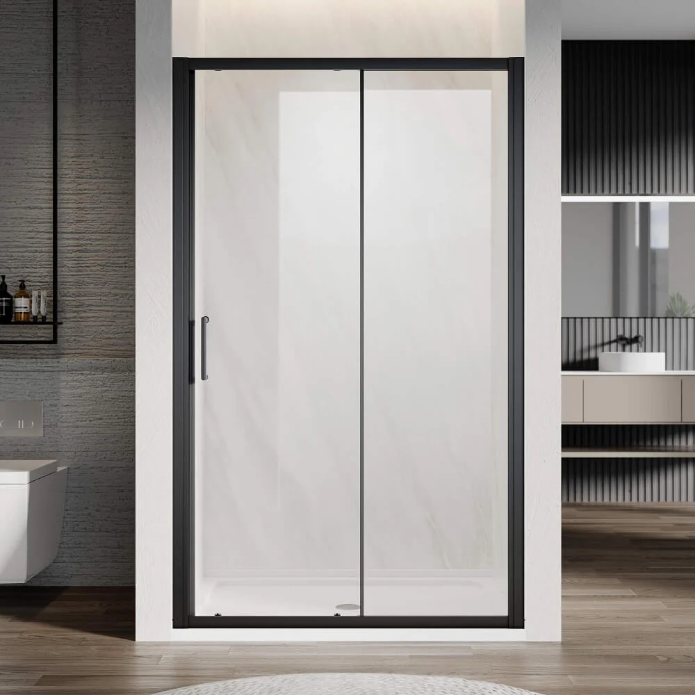 Elegant and Bold Shower Door Black Frame Choices