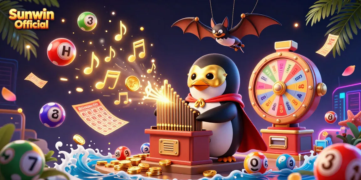 Experience Sunwin Official in a vibrant 3D casino scene with dynamic gambling elements.