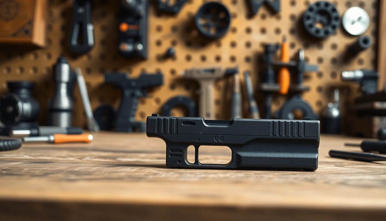 Showcase of glock 19 slide OEM highlighting its craftsmanship and sleek design.