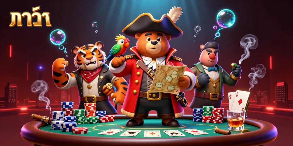 Engage in thrilling baccarat gameplay with vibrant characters and rich casino elements.