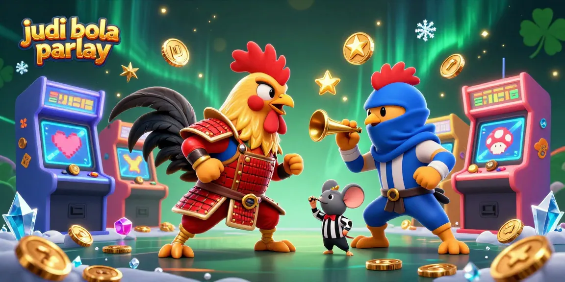 Experience the excitement of judi bola parlay with dynamic roosters in an epic 3D casino showdown.