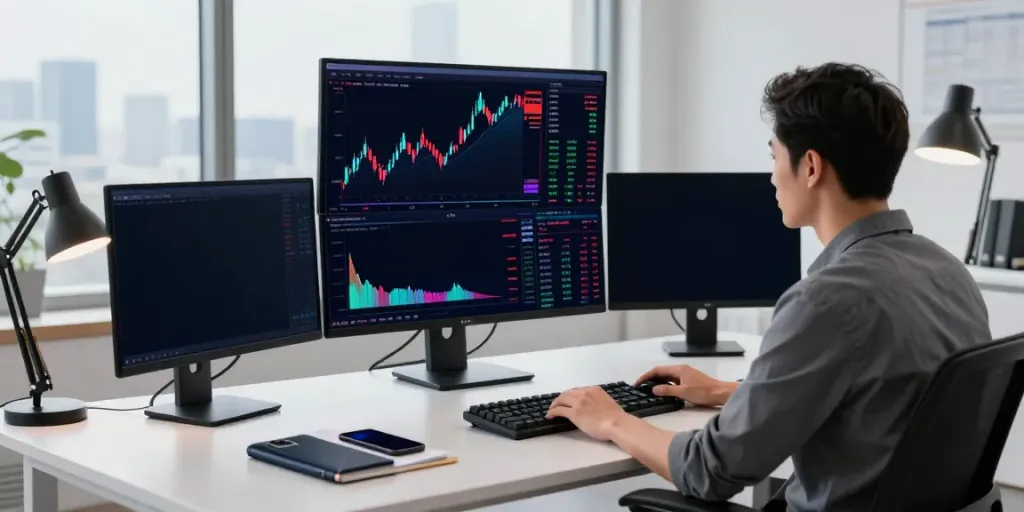 Real-time 港股数据源 trading workspace with cryptocurrency charts and innovative technology.
