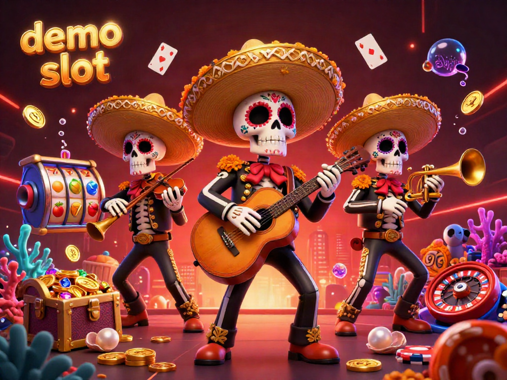 Experience exciting gameplay with the "demo slot" featuring vibrant mariachi characters and vivid casino elements.