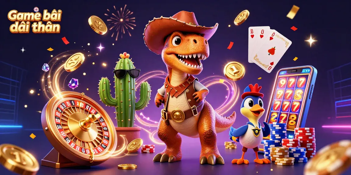 Engaging Game bài đổi thưởng scene with characters, coins, and festive elements.