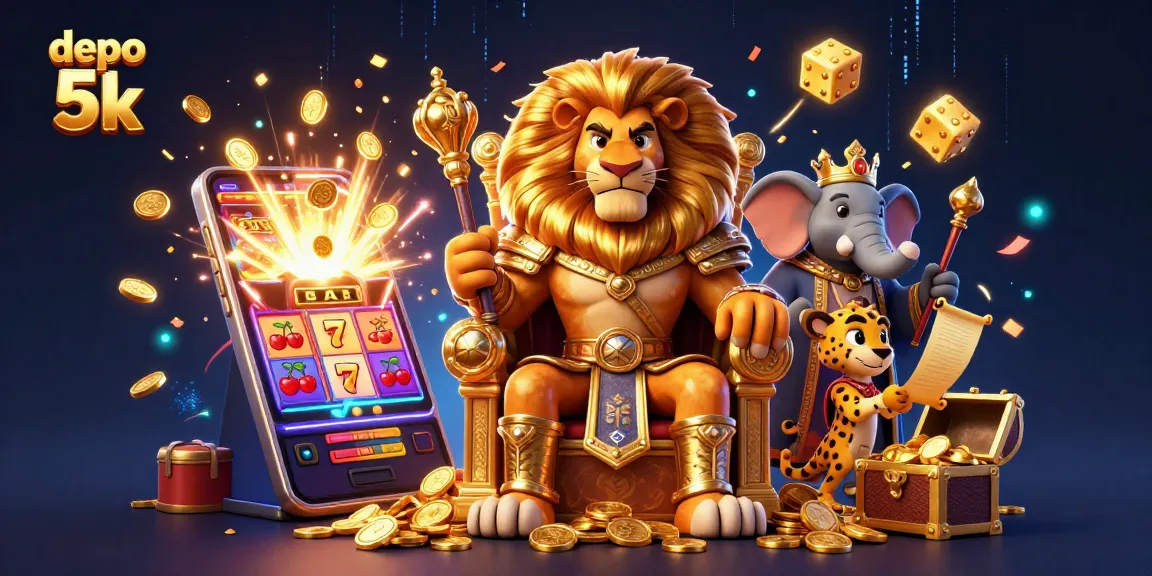 Experience thrilling wins at depo 5k with vibrant casino characters and explosive jackpot action!