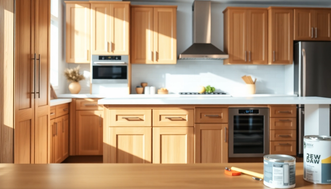 Improved cabinet refacing Saint Petersburg FL in a modern kitchen showcasing stylish renovations.