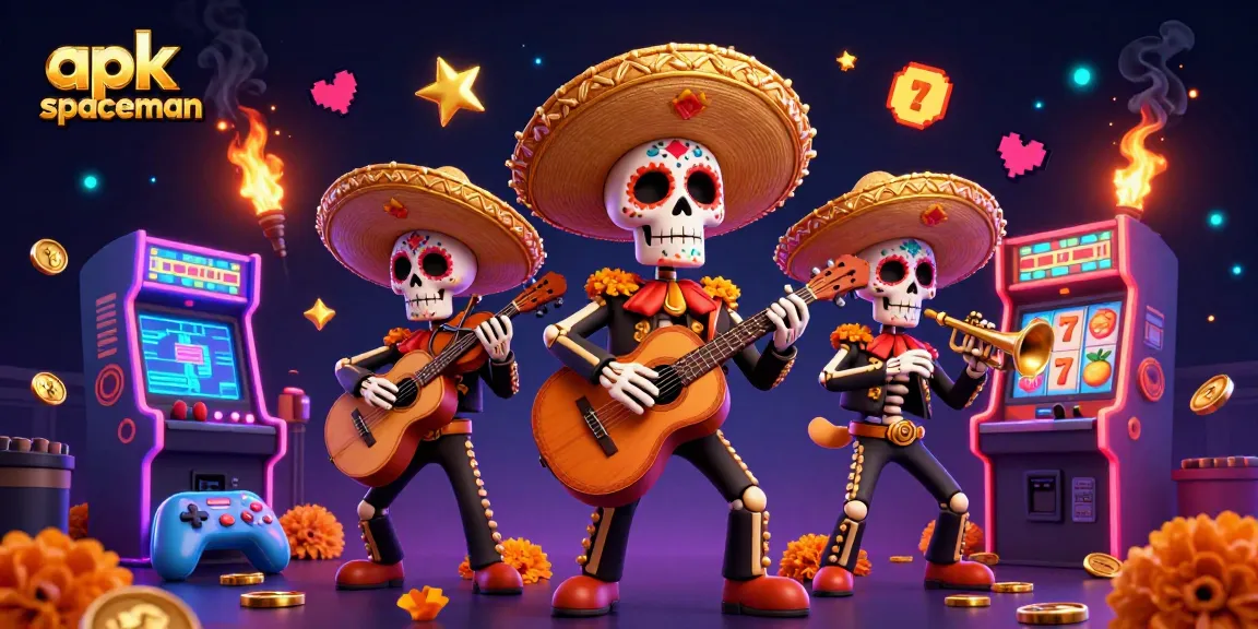 Play the apk spaceman slot game with engaging visuals featuring a dynamic mariachi band.