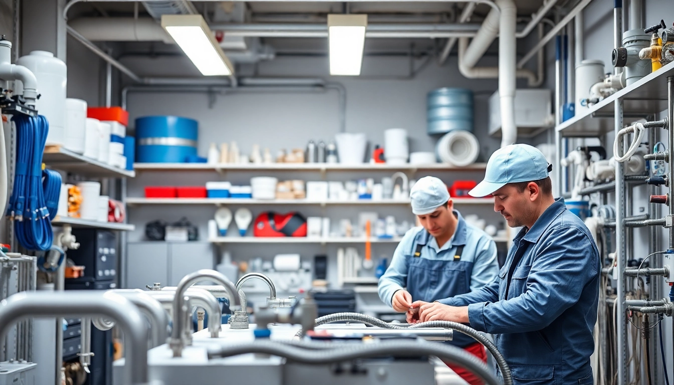 Sanitärinstallation durch Sonni Sanitär GmbH im modernen Workshop mit professionellen Techniken.