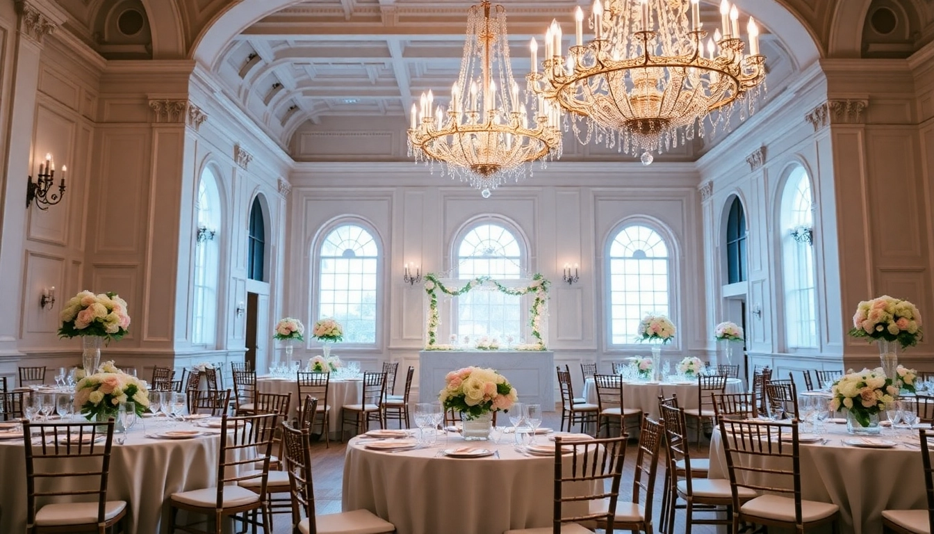 Create a stunning ambiance at Jacksonville Wedding Venue with beautiful floral arrangements and elegant decor.