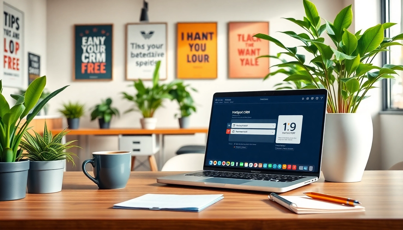 Utilizing the hubspot crm free in a productive workspace enhances organization and efficiency.