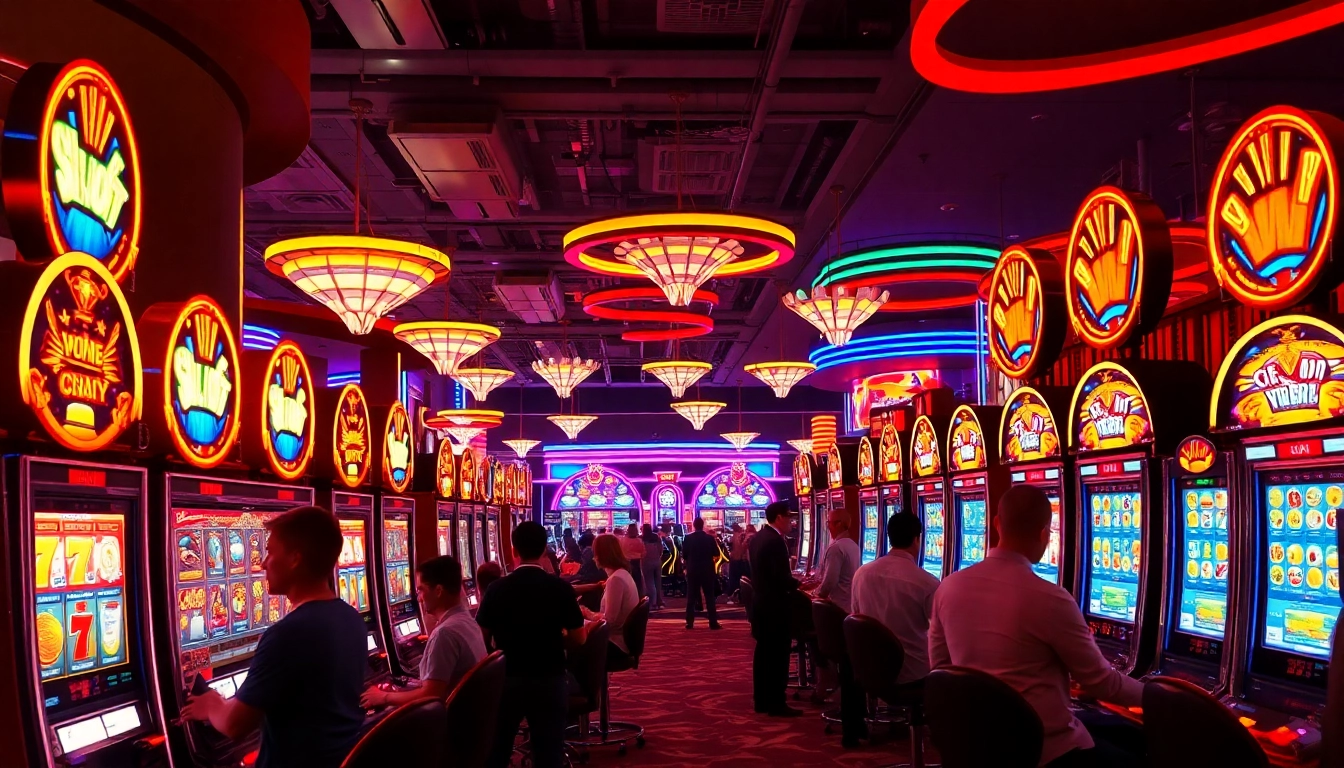 Menangkan game slot depo 1k yang menarik dengan pemain bersemangat di kasino.