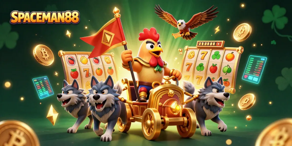 Spin the reels on SPACEMAN88 with vibrant 3D characters in an epic jackpot adventure scene.
