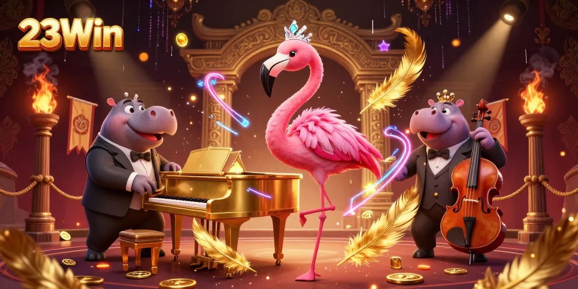 Experience thrilling games at 23Win with vibrant casino elements and dynamic characters.