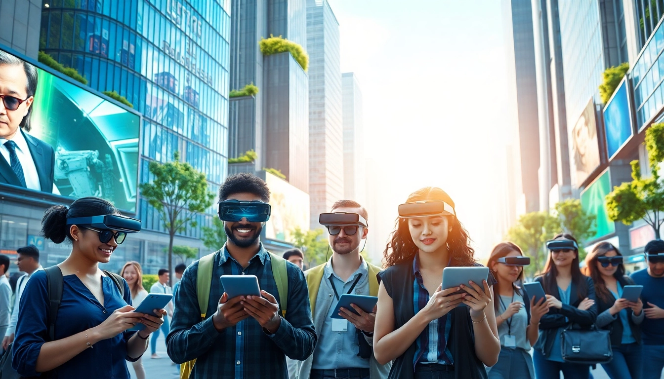 Explore technology integration in society at https://mohamedmmblog.tech featuring diverse individuals using devices.