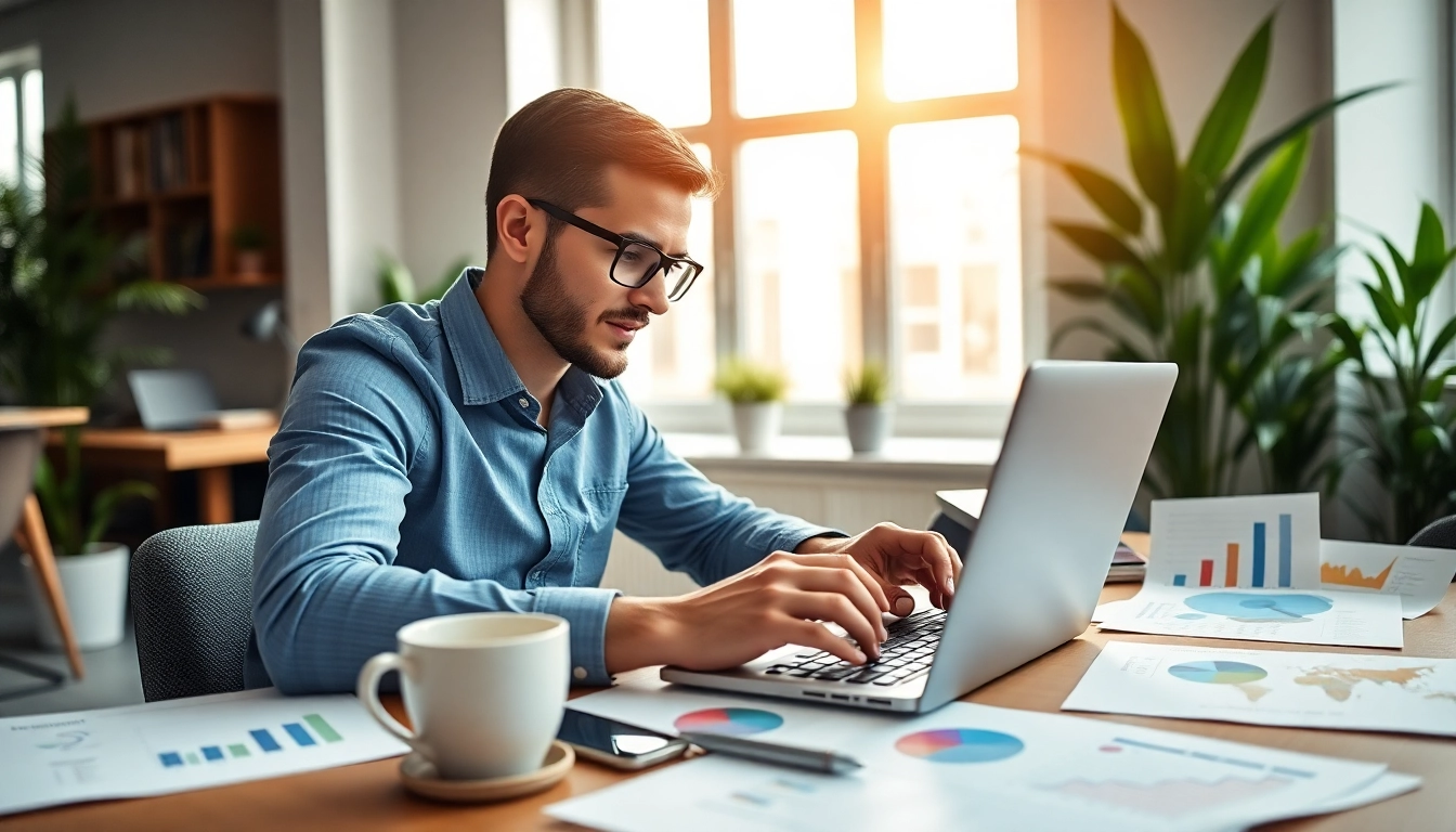 Engaging online marketing edmonton strategies demonstrated in a vibrant office setting.