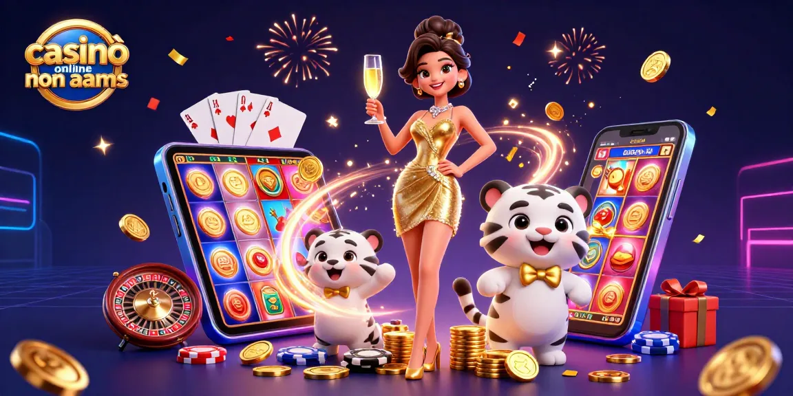 Interagisci con casinò online non aams attraverso visuali straordinarie di una scena glamour piena di eccitazione di gioco.