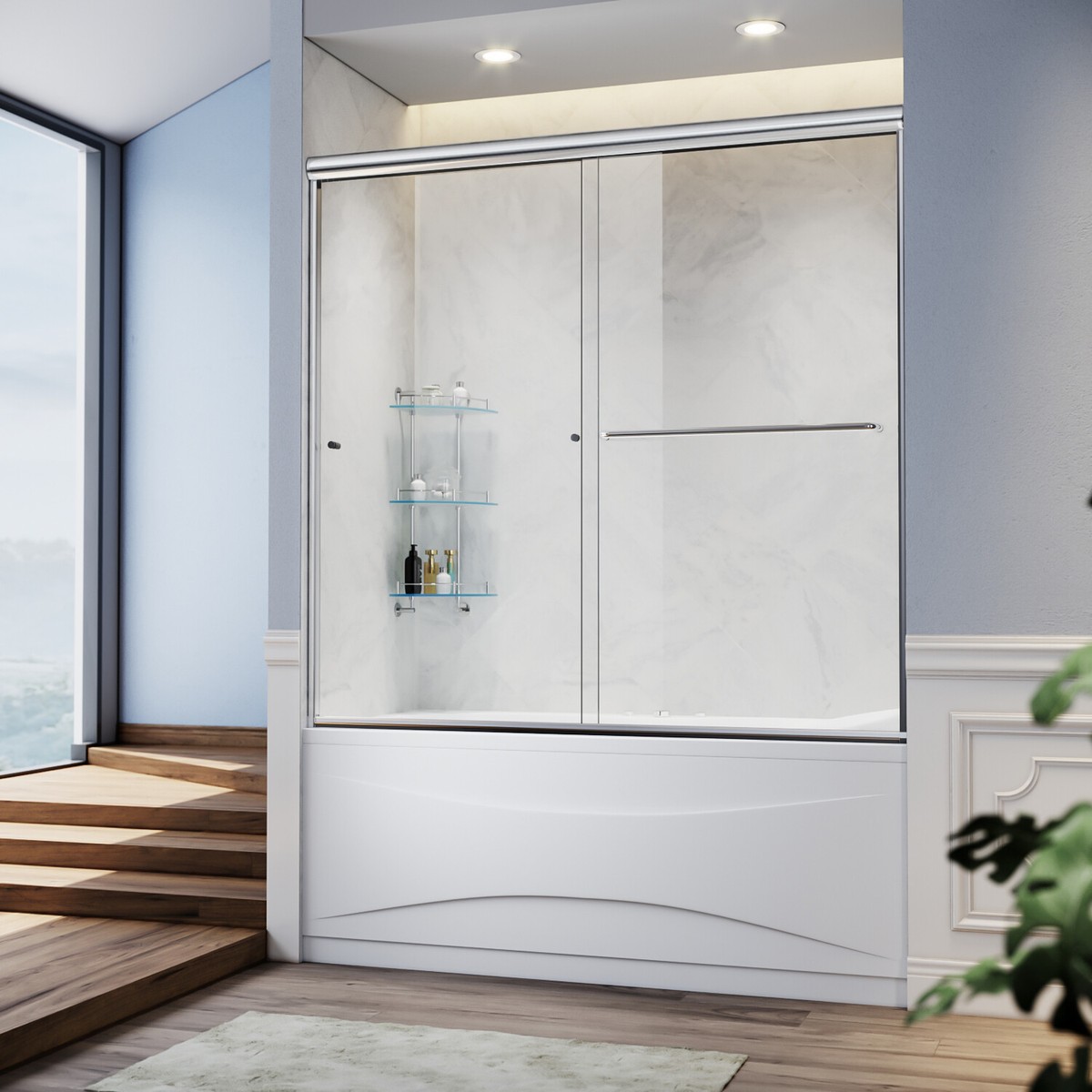 Stylish Sliding Shower Doors for Contemporary Home Designs