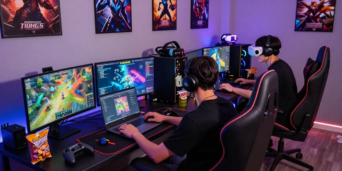 Engaging scene of gamers playing on OPEN88, showcasing dynamic gameplay and modern gaming setup.