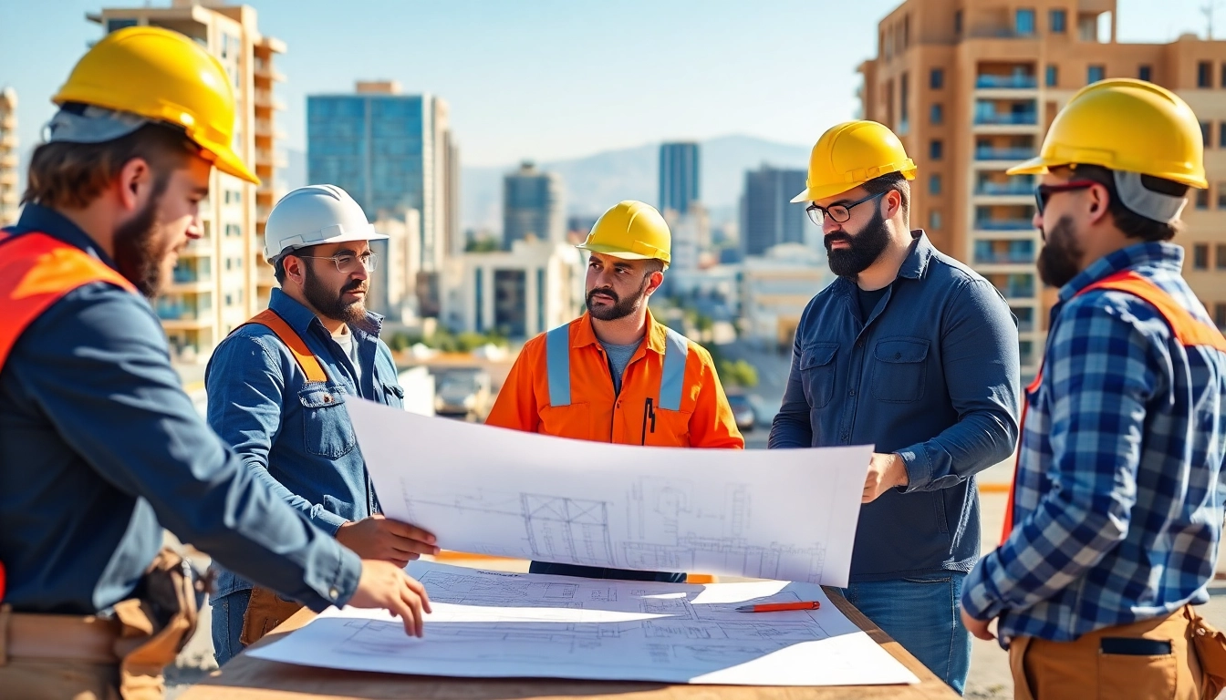Contractors collaborating in a bright Southern California job site representing the southern california contractors association.