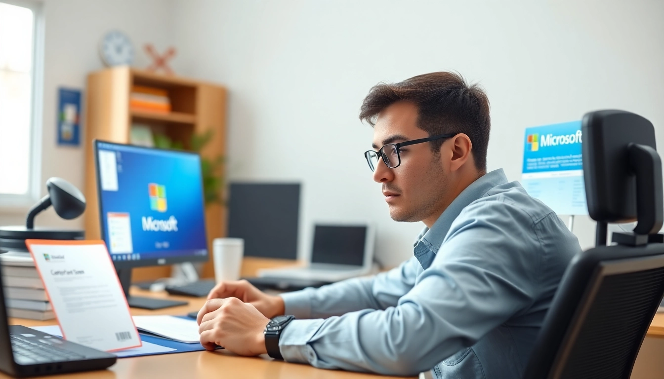 Person focused on a Microsoft exam, illustrating the concept of pay someone to take my Microsoft exam.