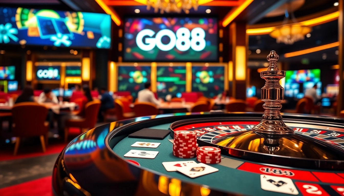 Players enjoying a thrilling game at Go88’s luxurious online casino.