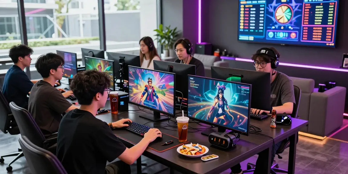 SITUS NAGA2000 showcases vibrant gaming experience with young adults engaging in digital games.