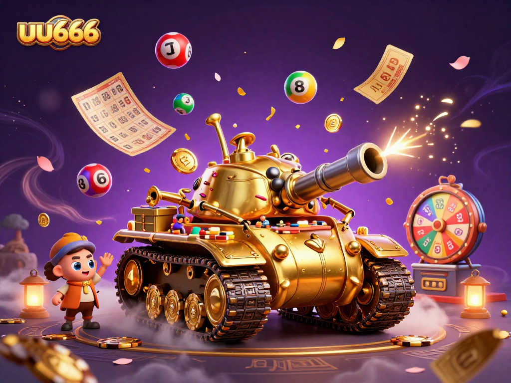Experience thrilling gambling fun with the uu666 miniature casino inside a golden beetle tank.
