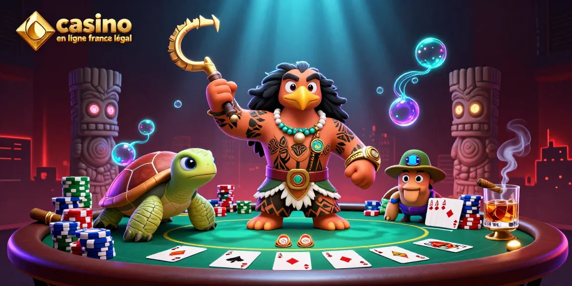 Gagnez gros dans le casino en ligne France légal avec des personnages 3D vibrants et des éléments de poker.