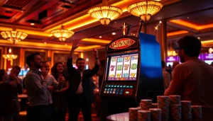 Menghadirkan agen toto terbaik slot dalam suasana kasino yang meriah dan penuh semangat.