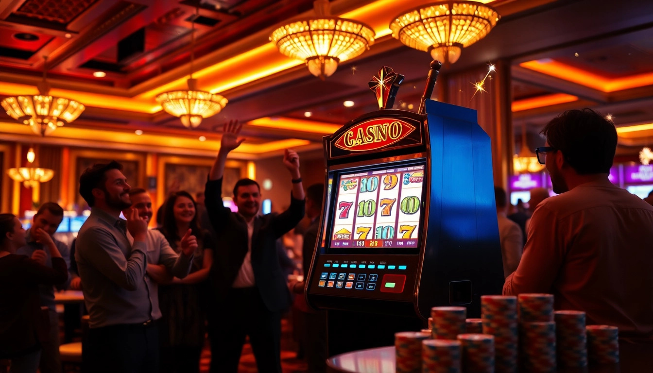 Menghadirkan agen toto terbaik slot dalam suasana kasino yang meriah dan penuh semangat.