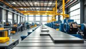 Showcasing ferrite magnets manufacturer in china with precision engineering in a bright facility.